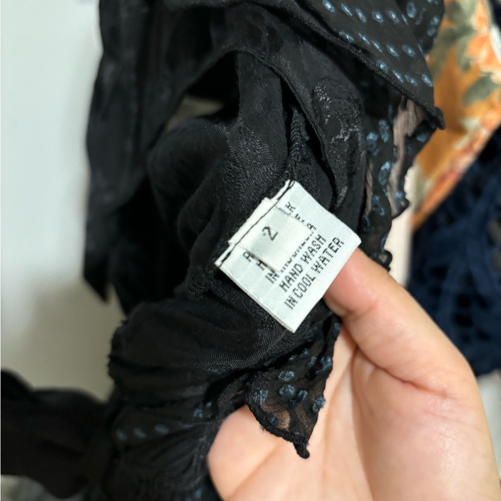 Vintage Y2K RARE Buddhist Punk Black Ruffle Tie Jacket NWT - Picture 8 of 8